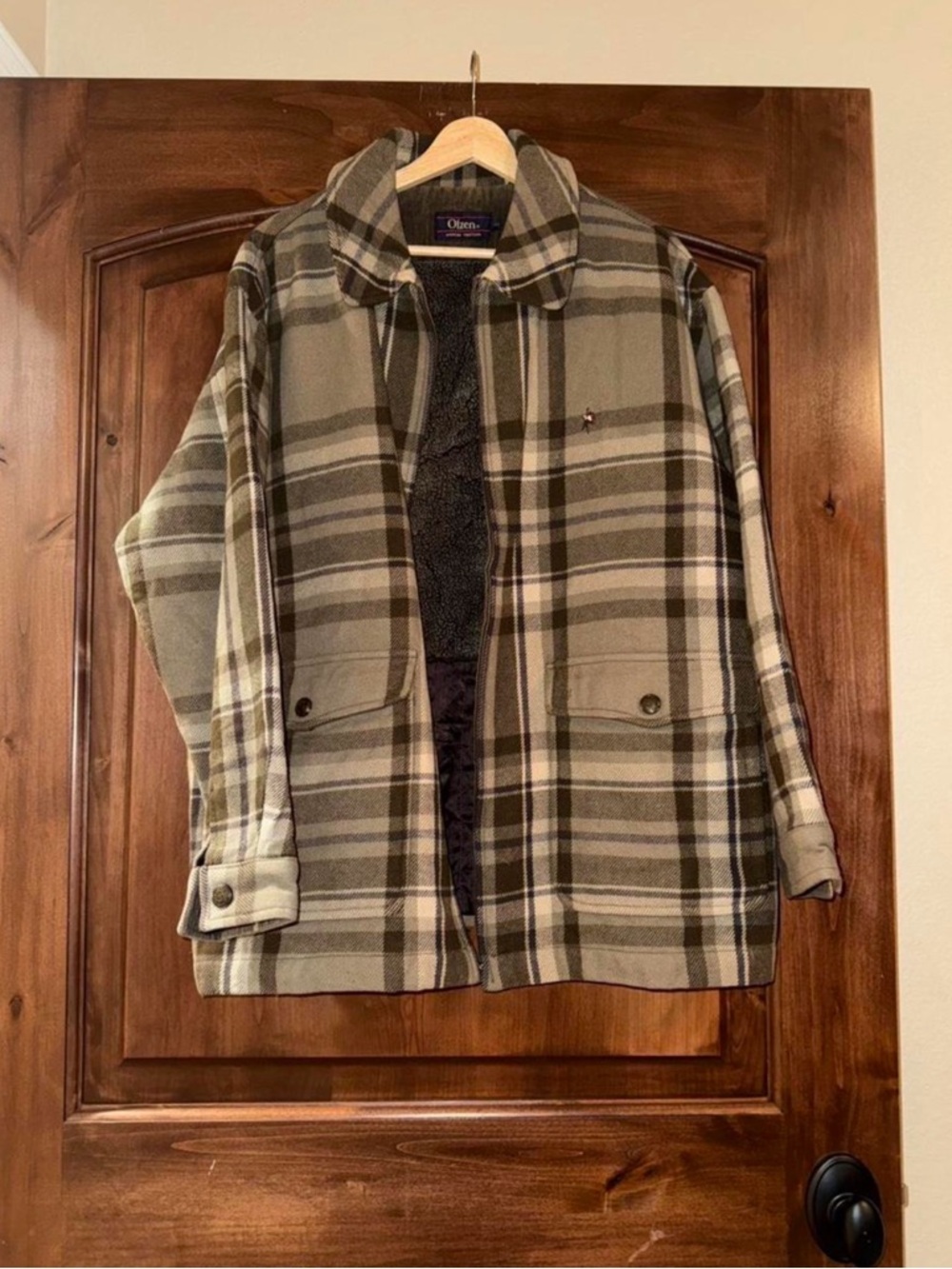 Olzen “American Traditional” Plaid Wool Blend Coat – Size 105 (Men’s L/XL)